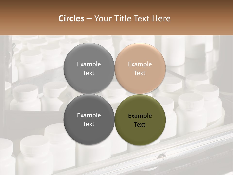 A Bunch Of White Jars Sitting On Top Of A Conveyor Belt PowerPoint Template