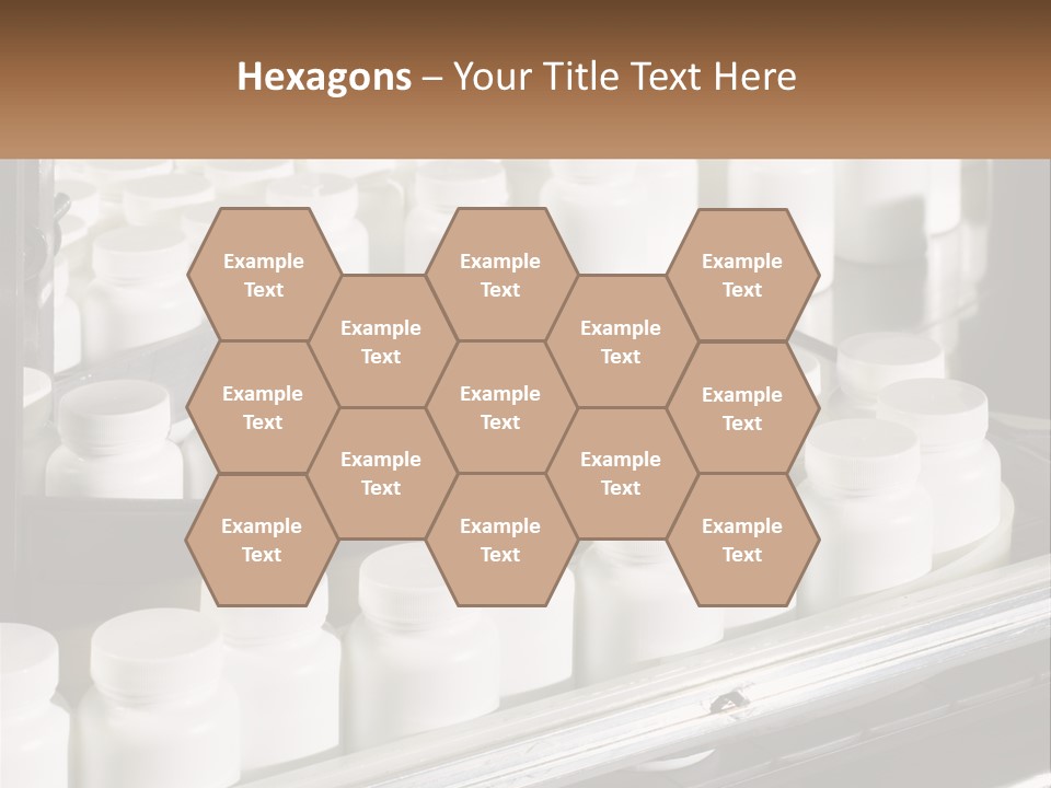 A Bunch Of White Jars Sitting On Top Of A Conveyor Belt PowerPoint Template