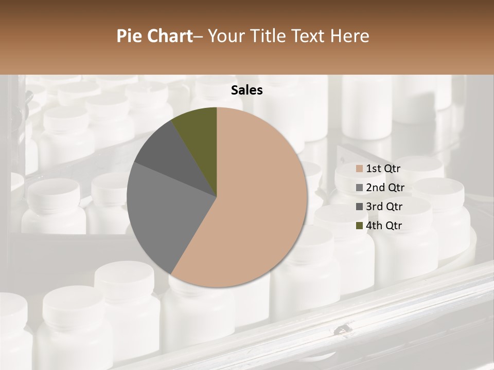 A Bunch Of White Jars Sitting On Top Of A Conveyor Belt PowerPoint Template