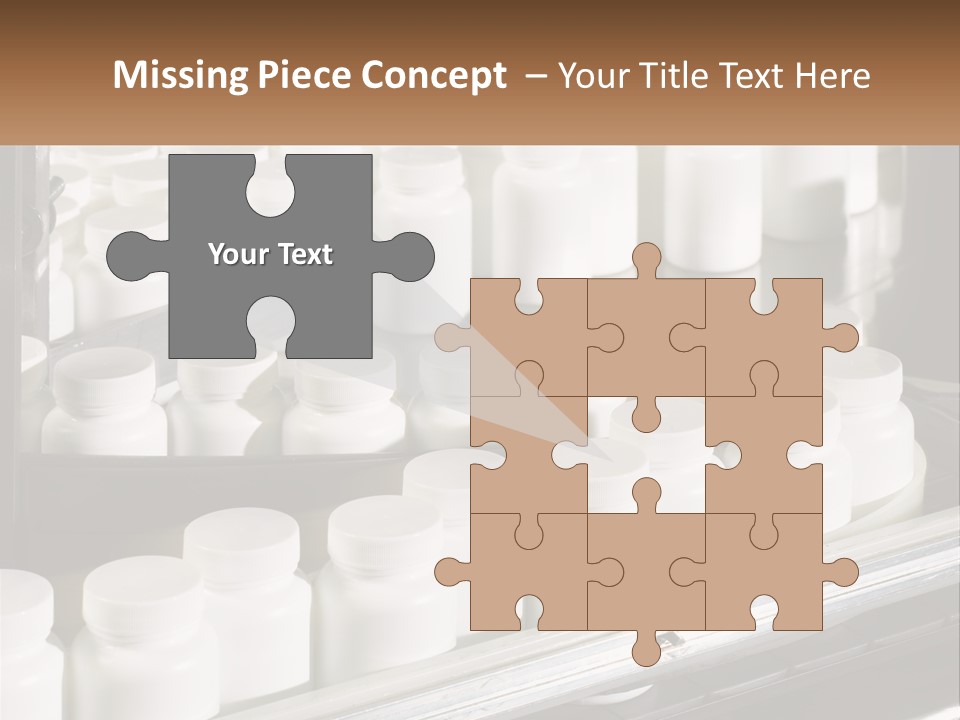 A Bunch Of White Jars Sitting On Top Of A Conveyor Belt PowerPoint Template