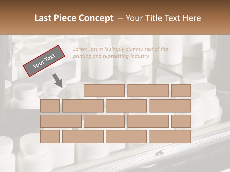 A Bunch Of White Jars Sitting On Top Of A Conveyor Belt PowerPoint Template