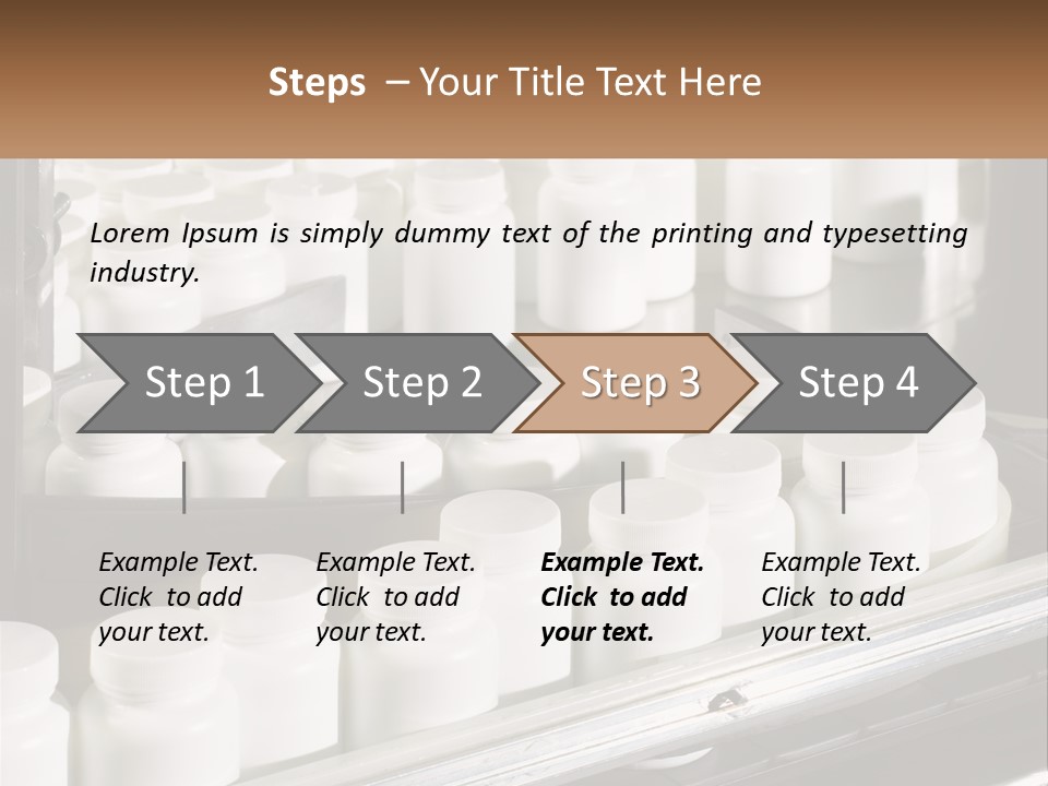 A Bunch Of White Jars Sitting On Top Of A Conveyor Belt PowerPoint Template