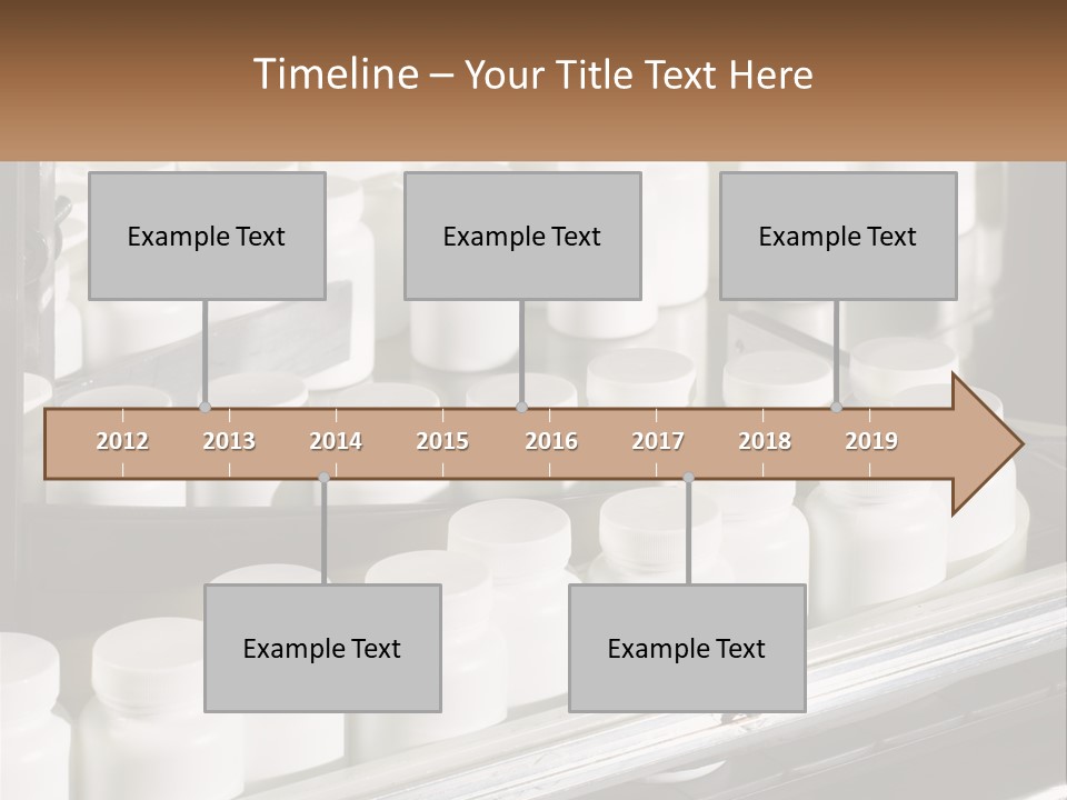 A Bunch Of White Jars Sitting On Top Of A Conveyor Belt PowerPoint Template