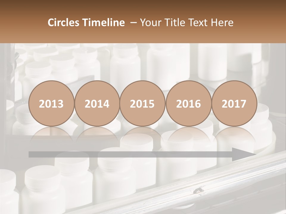 A Bunch Of White Jars Sitting On Top Of A Conveyor Belt PowerPoint Template