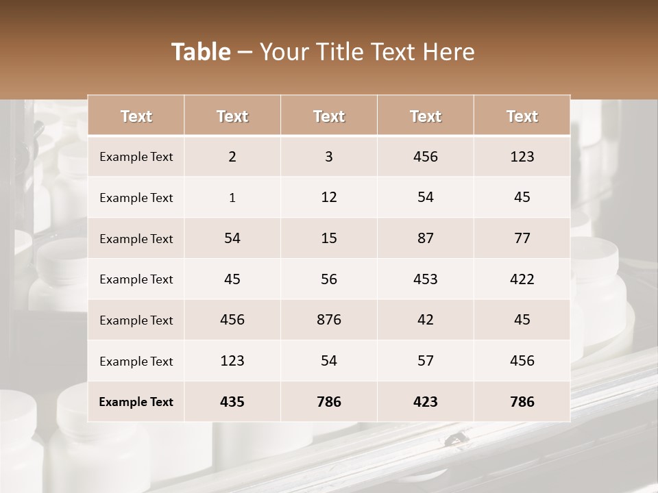 A Bunch Of White Jars Sitting On Top Of A Conveyor Belt PowerPoint Template