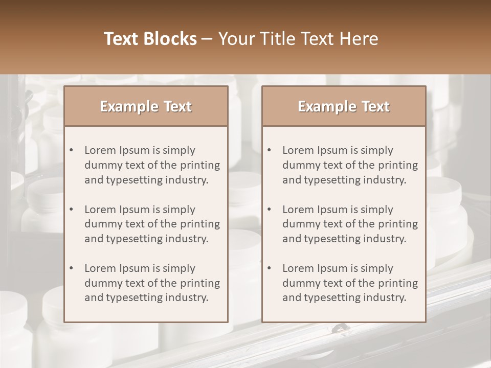 A Bunch Of White Jars Sitting On Top Of A Conveyor Belt PowerPoint Template