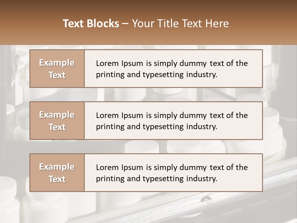 A Bunch Of White Jars Sitting On Top Of A Conveyor Belt PowerPoint Template
