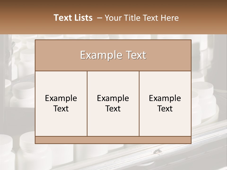 A Bunch Of White Jars Sitting On Top Of A Conveyor Belt PowerPoint Template