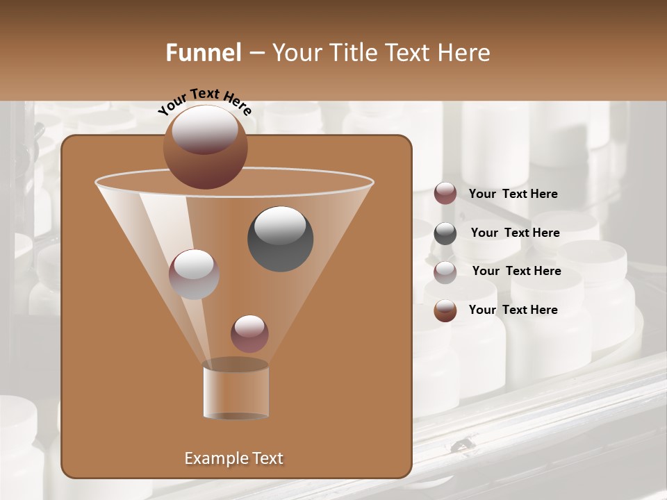 A Bunch Of White Jars Sitting On Top Of A Conveyor Belt PowerPoint Template