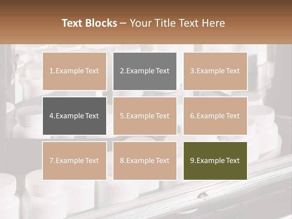 A Bunch Of White Jars Sitting On Top Of A Conveyor Belt PowerPoint Template