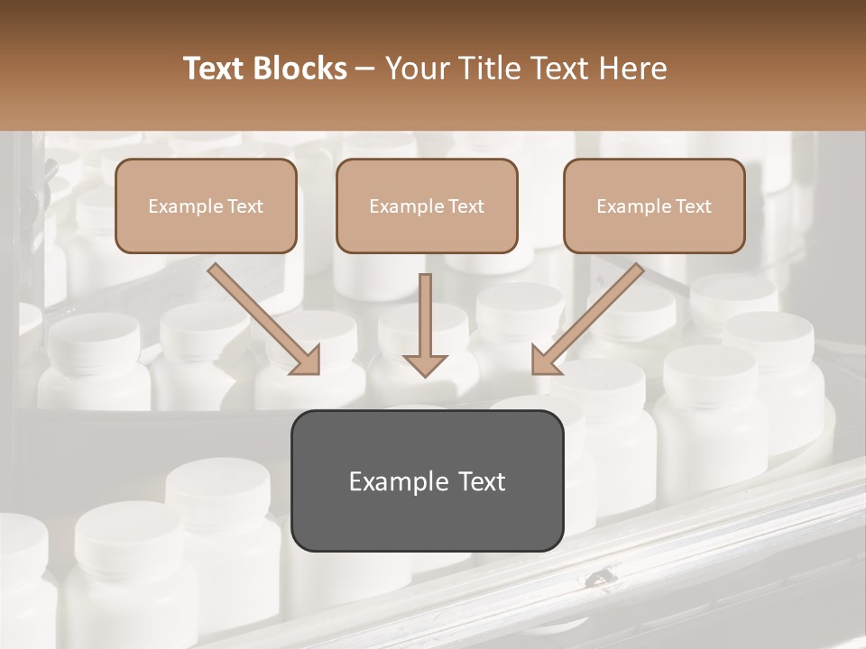 A Bunch Of White Jars Sitting On Top Of A Conveyor Belt PowerPoint Template
