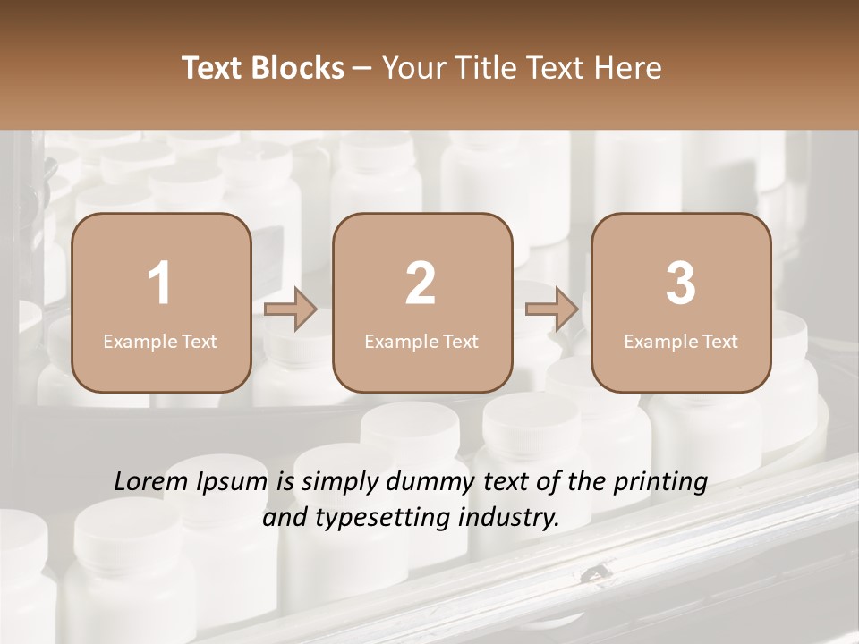 A Bunch Of White Jars Sitting On Top Of A Conveyor Belt PowerPoint Template