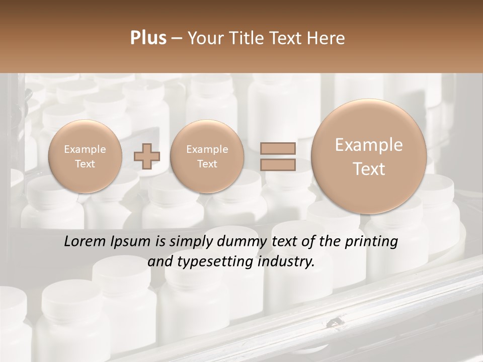 A Bunch Of White Jars Sitting On Top Of A Conveyor Belt PowerPoint Template