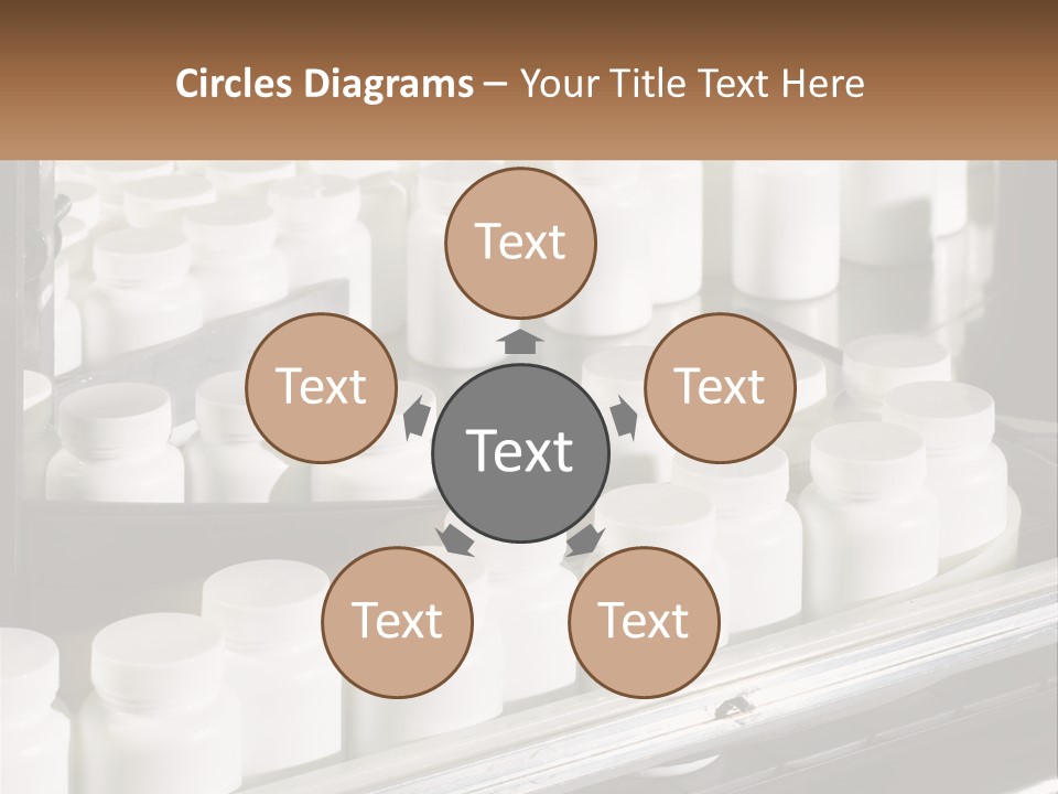 A Bunch Of White Jars Sitting On Top Of A Conveyor Belt PowerPoint Template