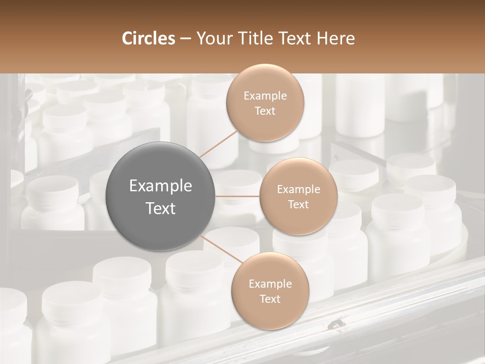 A Bunch Of White Jars Sitting On Top Of A Conveyor Belt PowerPoint Template