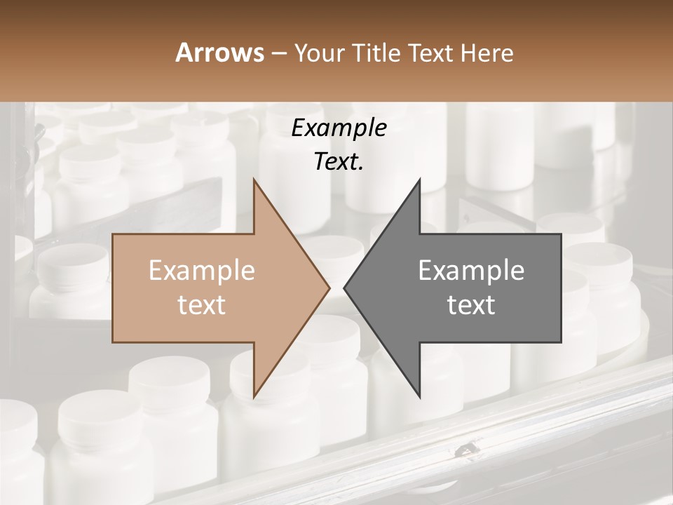 A Bunch Of White Jars Sitting On Top Of A Conveyor Belt PowerPoint Template