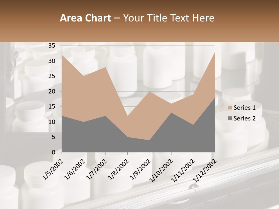 A Bunch Of White Jars Sitting On Top Of A Conveyor Belt PowerPoint Template