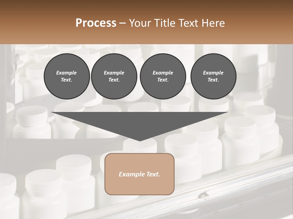 A Bunch Of White Jars Sitting On Top Of A Conveyor Belt PowerPoint Template