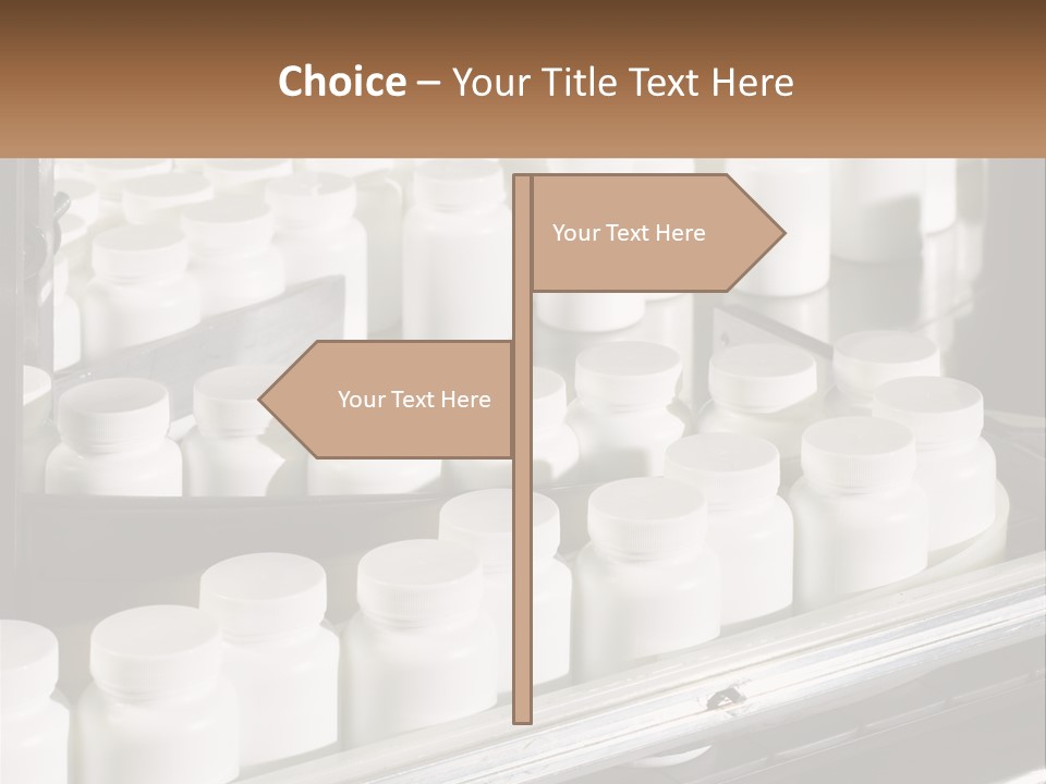 A Bunch Of White Jars Sitting On Top Of A Conveyor Belt PowerPoint Template