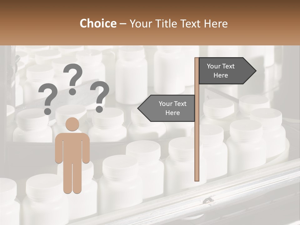 A Bunch Of White Jars Sitting On Top Of A Conveyor Belt PowerPoint Template