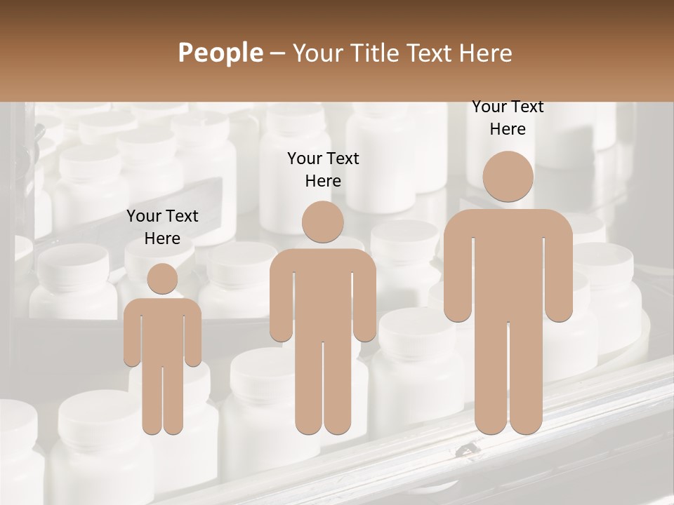 A Bunch Of White Jars Sitting On Top Of A Conveyor Belt PowerPoint Template