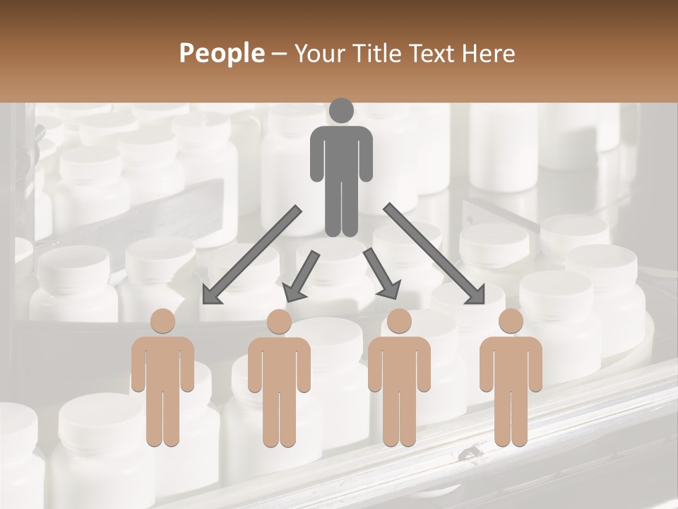 A Bunch Of White Jars Sitting On Top Of A Conveyor Belt PowerPoint Template