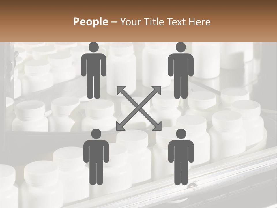 A Bunch Of White Jars Sitting On Top Of A Conveyor Belt PowerPoint Template