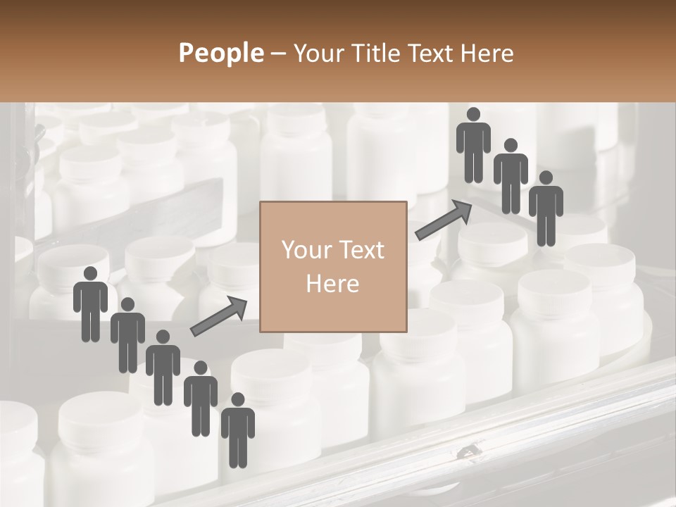 A Bunch Of White Jars Sitting On Top Of A Conveyor Belt PowerPoint Template