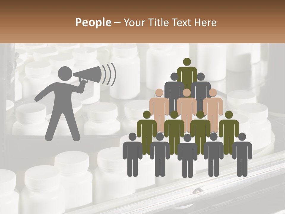 A Bunch Of White Jars Sitting On Top Of A Conveyor Belt PowerPoint Template