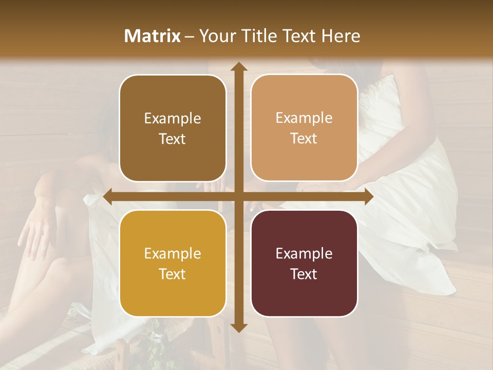 A Couple Of Women Sitting In A Sauna PowerPoint Template