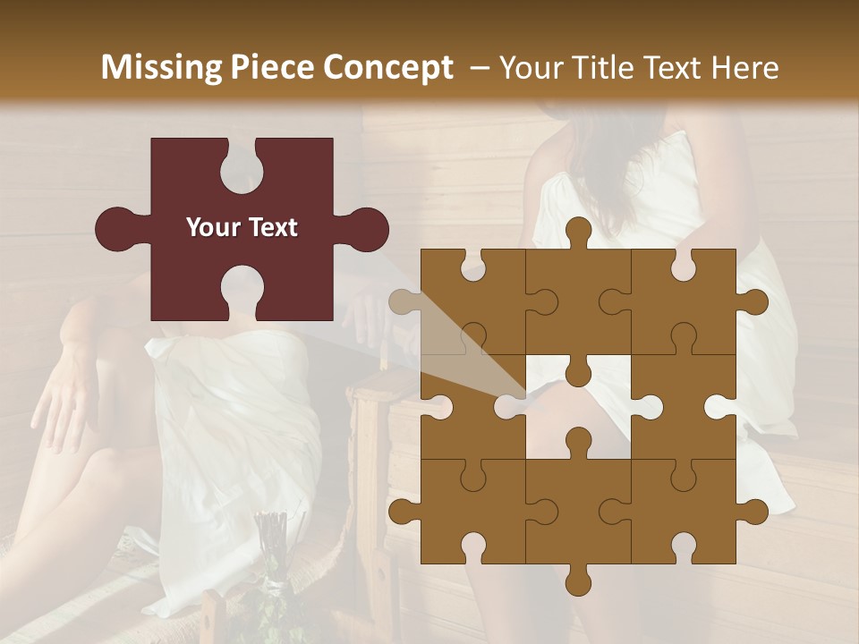 A Couple Of Women Sitting In A Sauna PowerPoint Template