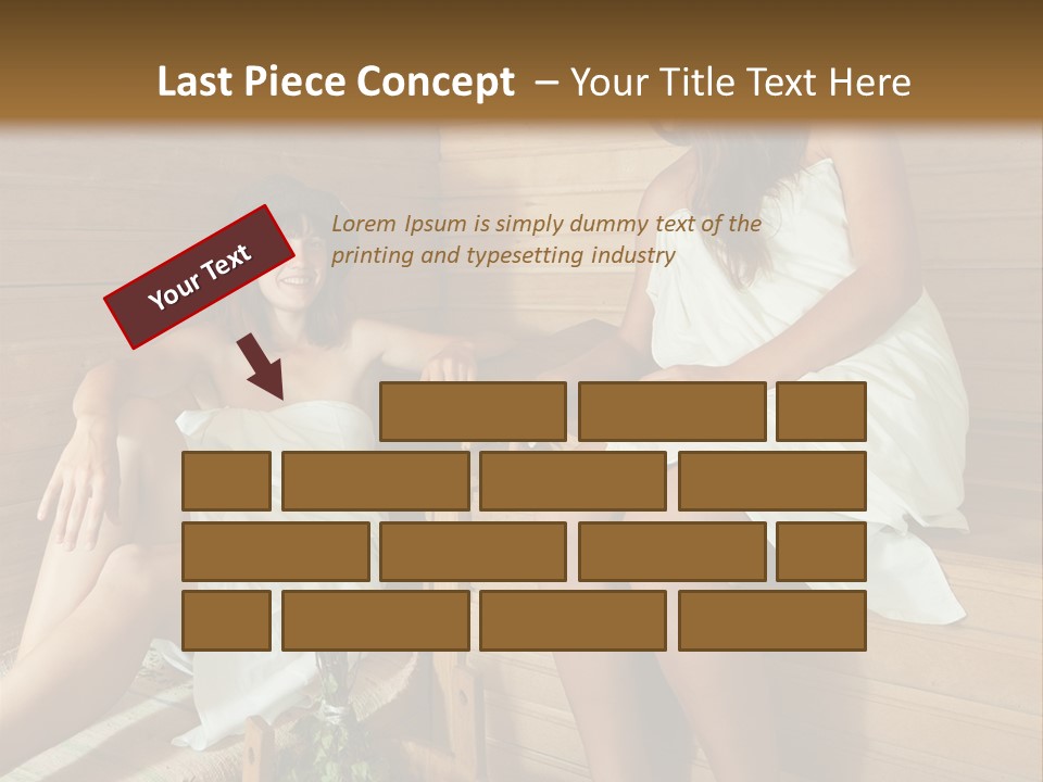 A Couple Of Women Sitting In A Sauna PowerPoint Template