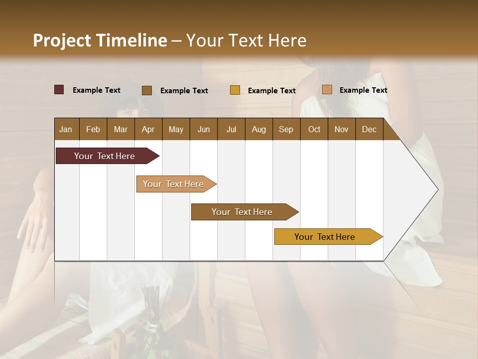 A Couple Of Women Sitting In A Sauna PowerPoint Template