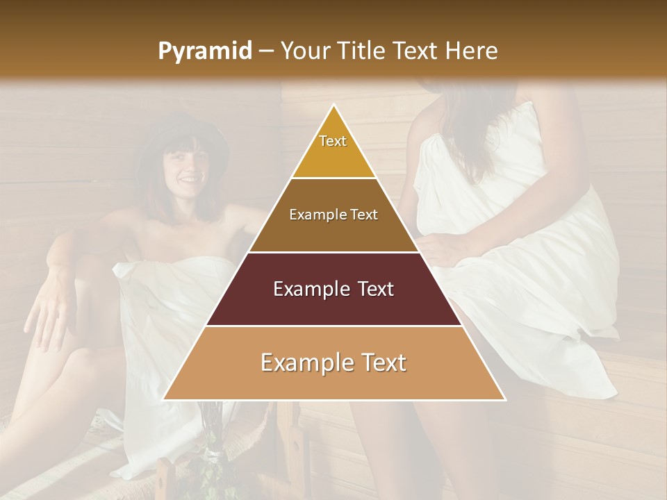 A Couple Of Women Sitting In A Sauna PowerPoint Template