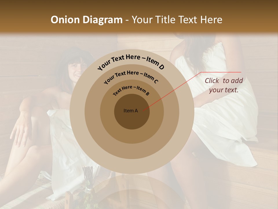 A Couple Of Women Sitting In A Sauna PowerPoint Template