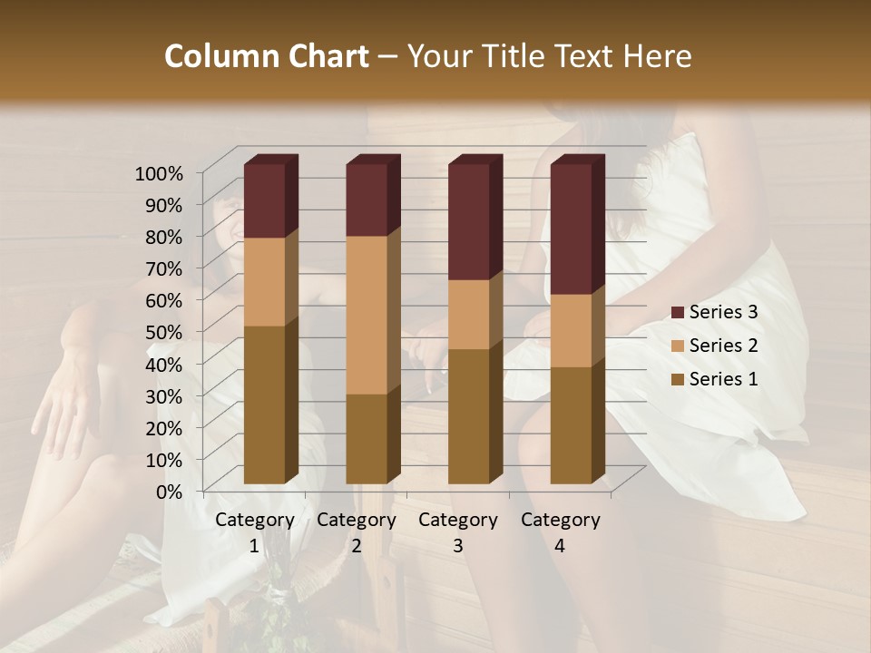 A Couple Of Women Sitting In A Sauna PowerPoint Template