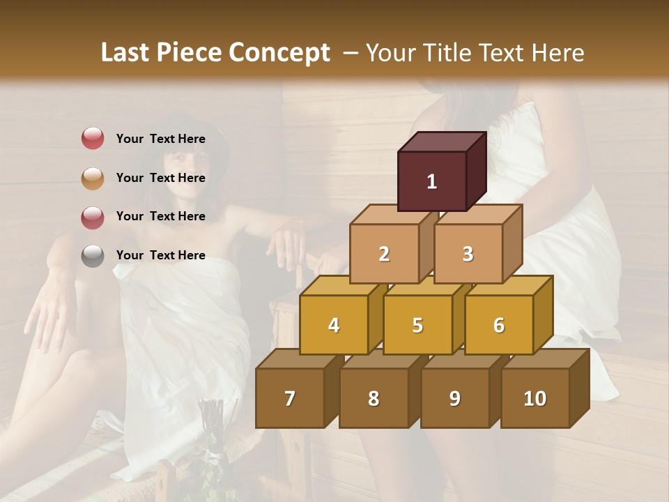 A Couple Of Women Sitting In A Sauna PowerPoint Template