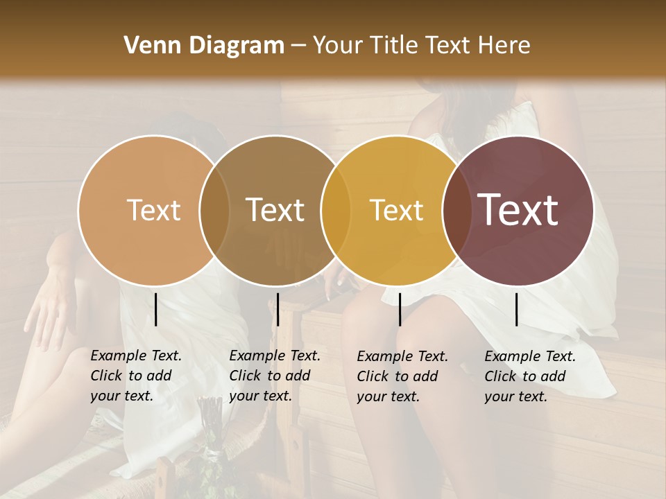 A Couple Of Women Sitting In A Sauna PowerPoint Template