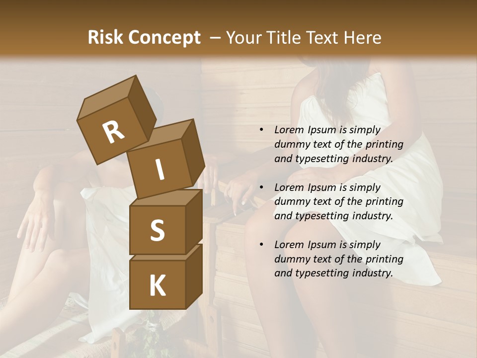 A Couple Of Women Sitting In A Sauna PowerPoint Template