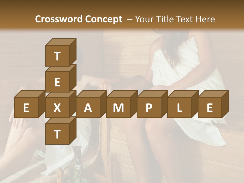 A Couple Of Women Sitting In A Sauna PowerPoint Template