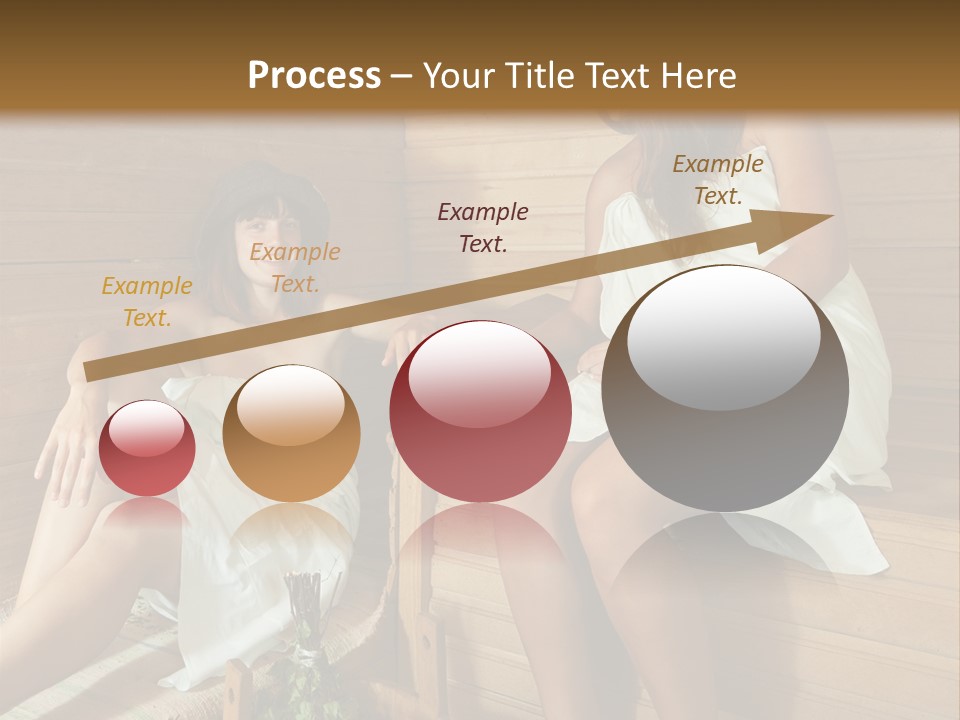 A Couple Of Women Sitting In A Sauna PowerPoint Template