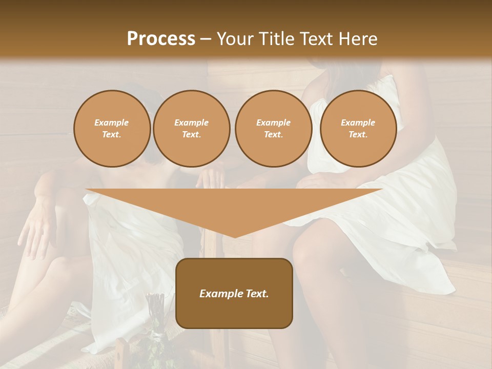 A Couple Of Women Sitting In A Sauna PowerPoint Template