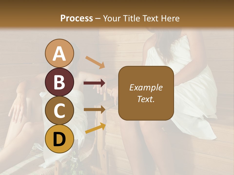 A Couple Of Women Sitting In A Sauna PowerPoint Template
