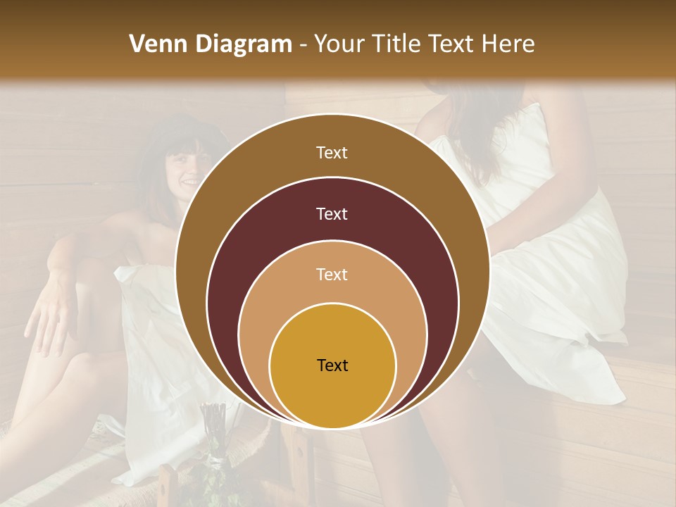 A Couple Of Women Sitting In A Sauna PowerPoint Template