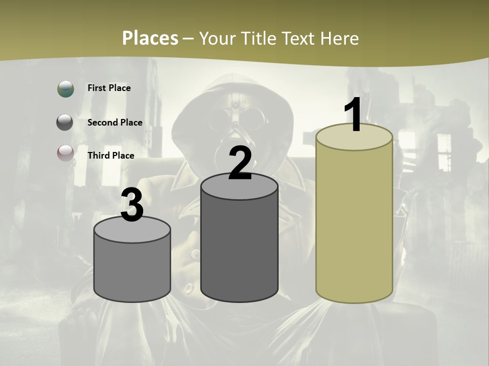 A Man In A Gas Mask Holding A Gun PowerPoint Template