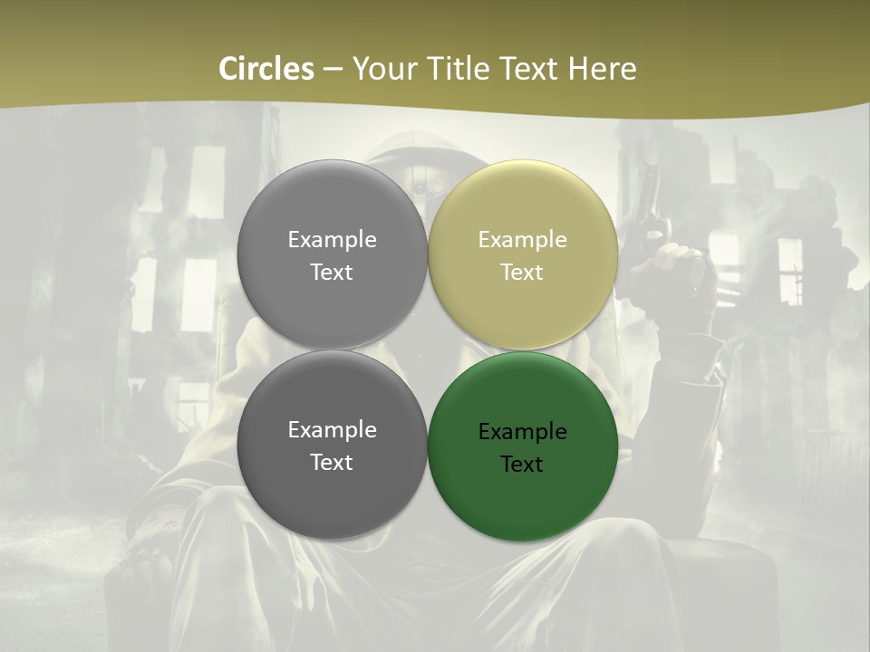 A Man In A Gas Mask Holding A Gun PowerPoint Template