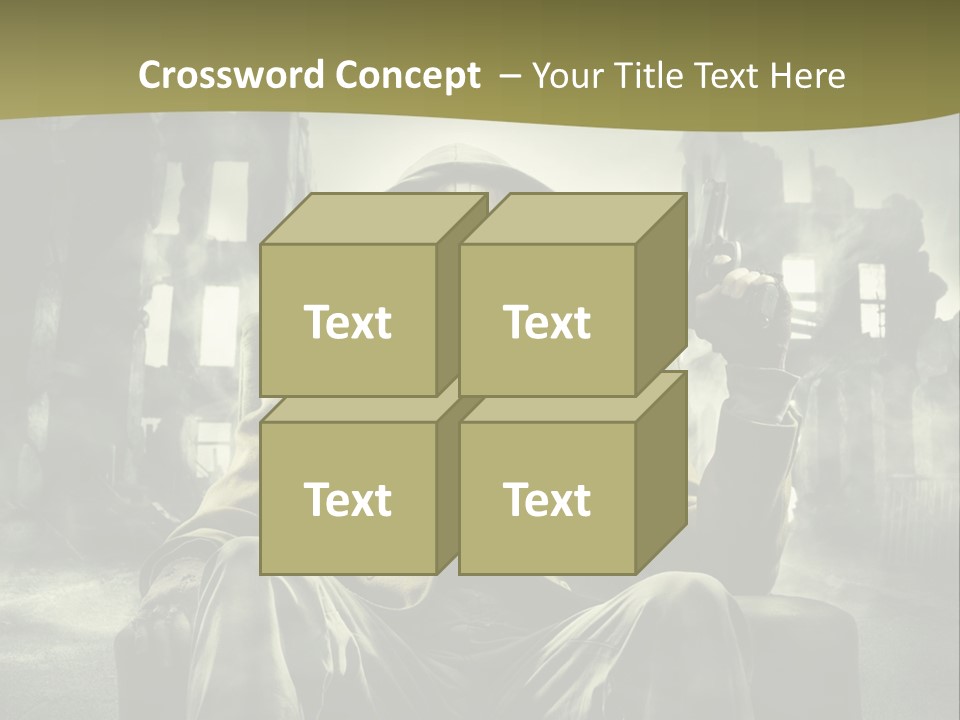 A Man In A Gas Mask Holding A Gun PowerPoint Template