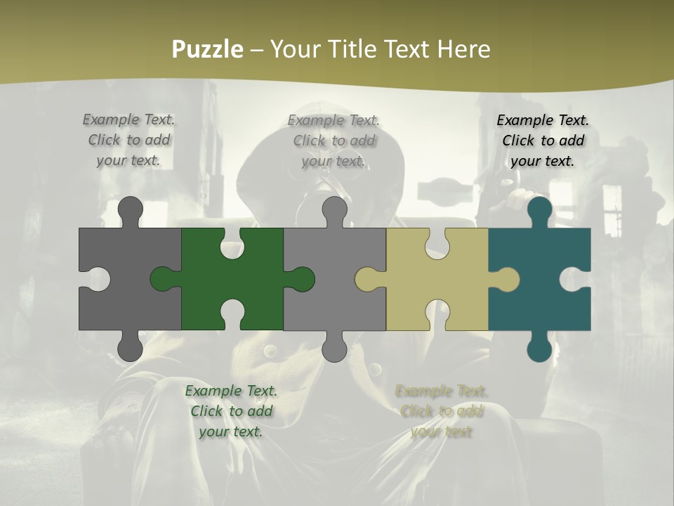 A Man In A Gas Mask Holding A Gun PowerPoint Template