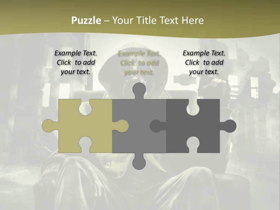 A Man In A Gas Mask Holding A Gun PowerPoint Template