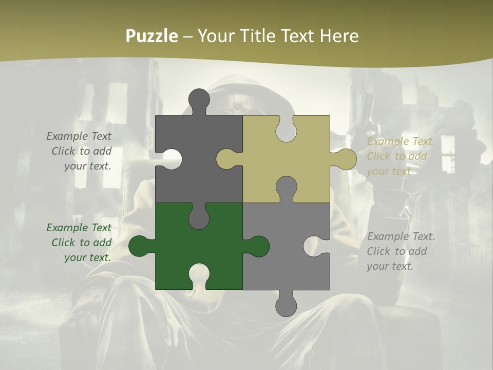 A Man In A Gas Mask Holding A Gun PowerPoint Template